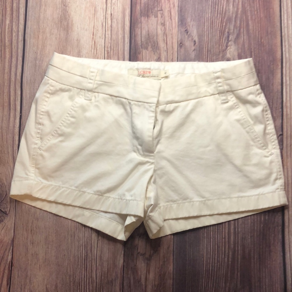 JCrew white Chino 3” inseam